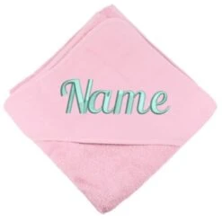 Elefantasie Kapuzenhandtuch Rosa Bestickt Personalisiert Mit Namen