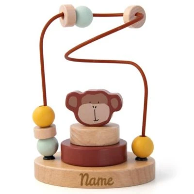Elefantasie Motorikschleife Holz Affe Mit Namen Personalisiert Graviert 1 Elefantasie Motorikschleife Holz Affe Mit Namen Personalisiert Graviert