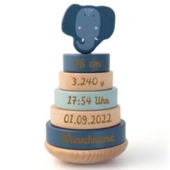 Elefantasie Stapelturm Holz Elefant Mit Namen Graviert