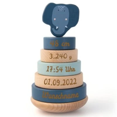 Elefantasie Stapelturm Holz Elefant Mit Namen Graviert 1 Elefantasie Stapelturm Holz Elefant Mit Namen Graviert