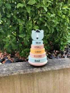 Elefantasie Stapelturm Holz Polarbär Mit Namen Graviert -Elefantasie 27730149 03