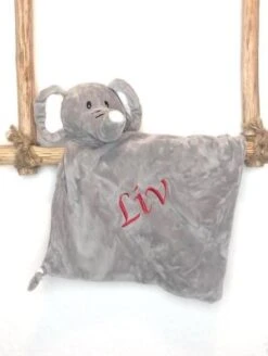 Elefantasie Schnuffeltuch Mit Name Bestickt Elefant Grau -Elefantasie 29477667 03