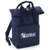 Elefantasie Rucksack Mit Name Bestickt Rolltop Recycelt