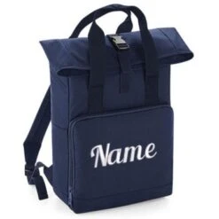 Elefantasie Rucksack Mit Name Bestickt Rolltop Recycelt