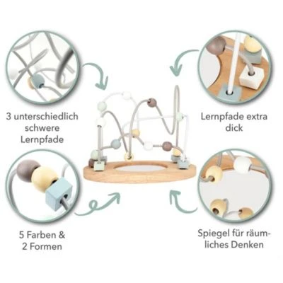 Elefantasie Motorikschleife Mit Name Graviert Spiegel Mint 2 Elefantasie Motorikschleife Mit Name Graviert Spiegel Mint – Bild 2