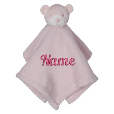 Elefantasie Schnuffeltuch Mit Name Bestickt Bär Rosa 1 Elefantasie Schnuffeltuch Mit Name Bestickt Bär Rosa