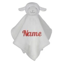 Elefantasie Schnuffeltuch Mit Name Bestickt Schaf Weiß