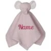 Elefantasie Schnuffeltuch Mit Name Bestickt Elefant Rosa